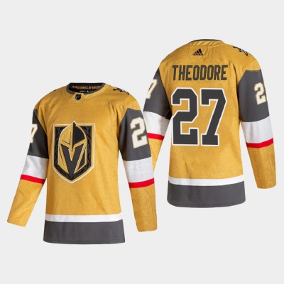 Vegas Vegas Golden Knights #27 Shea Theodore Men's Adidas 202021 Authentic Player Alternate Stitched NHL Jersey Gold